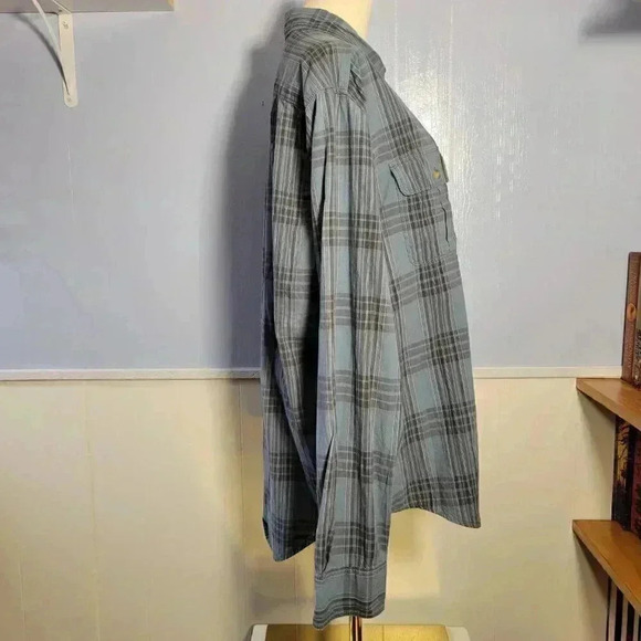 Eddie Bauer Men's Extra Large Blue Gray Long Sleeve Casual Button Down - Picture 5 of 11